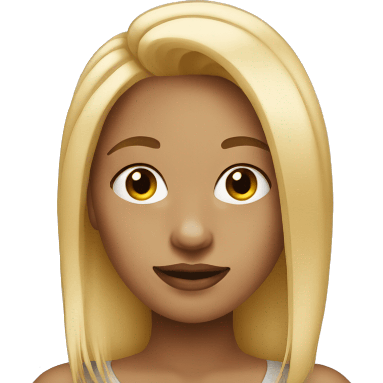 Blonde female with piercings emoji