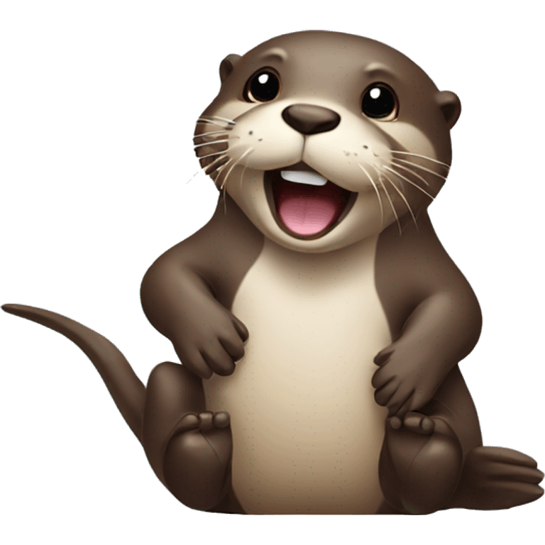 Otter with a pill emoji