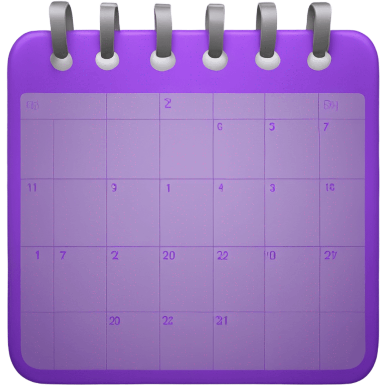 Blank purple calendar emoji