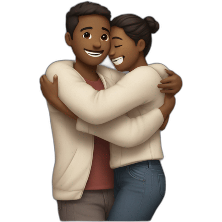 bestfriends hug each other emoji