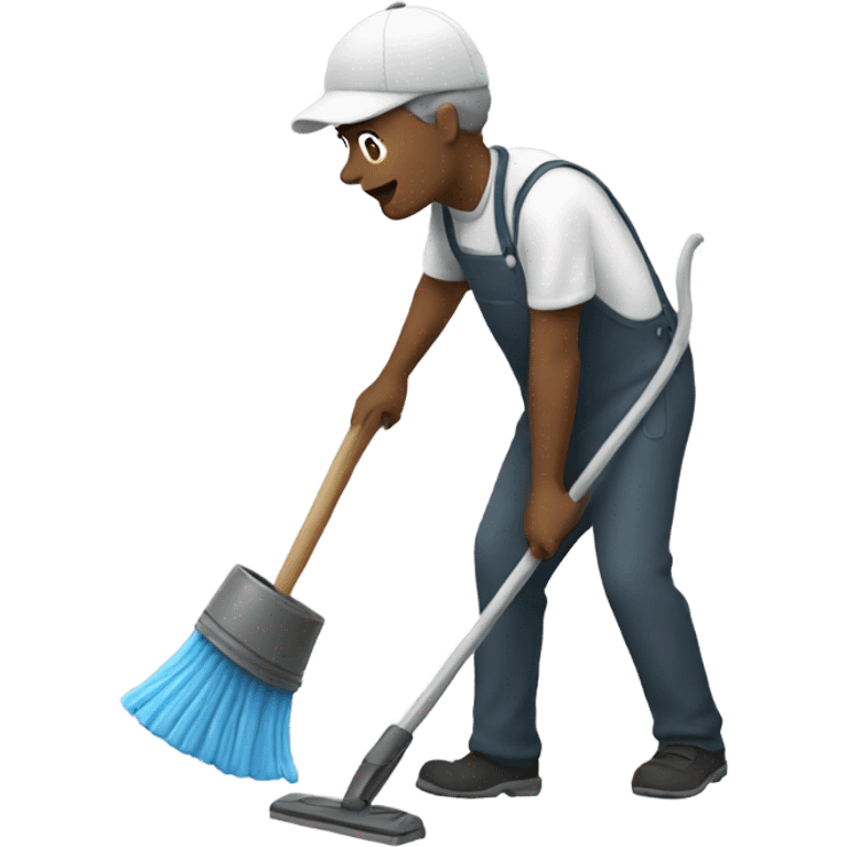 Man cleaning emoji