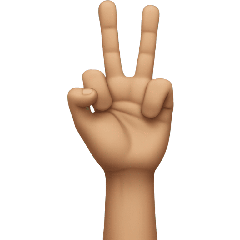 hand with three fingers showing up  emoji