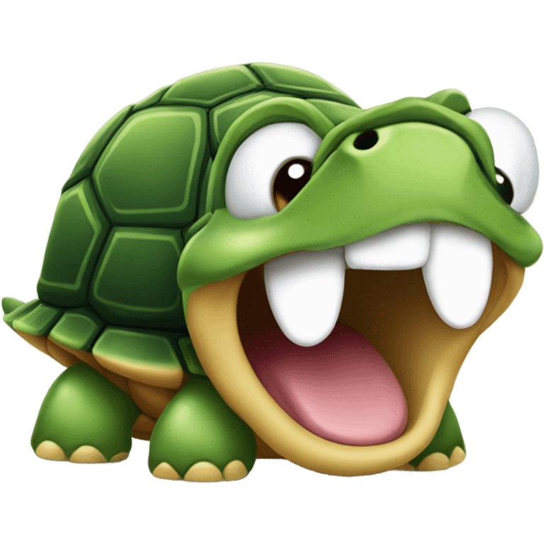 Turtle with tongue sticking out  emoji