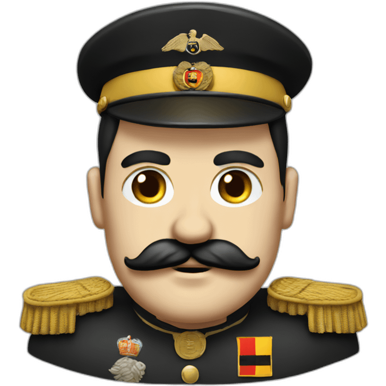 German dictator with black hair and square mustache emoji