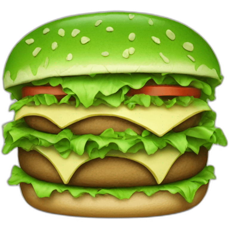 Green burger emoji