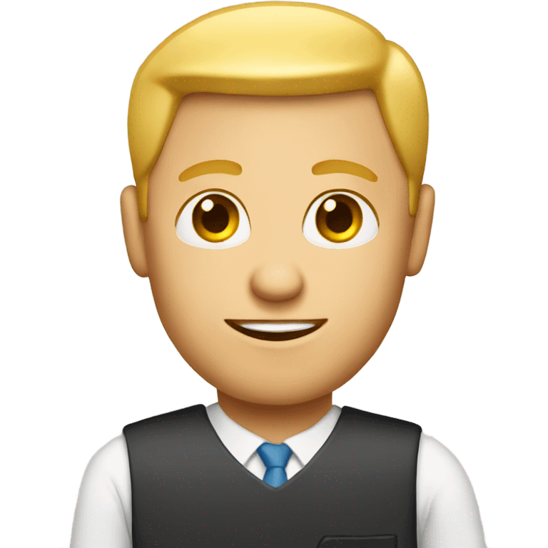 White man holding a resume emoji