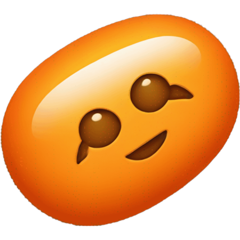 Oval orange pill emoji