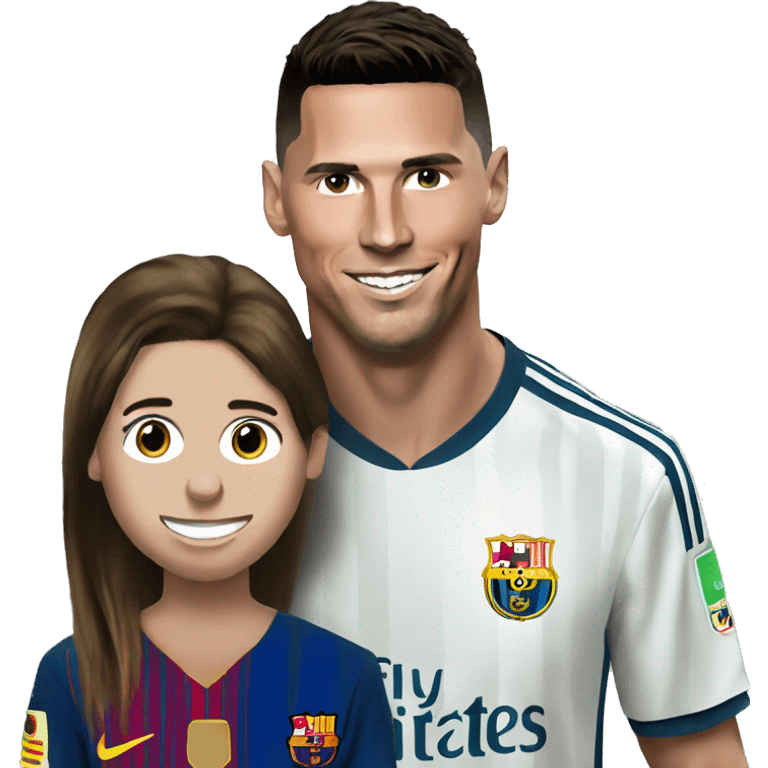 ronaldo wth messi emoji