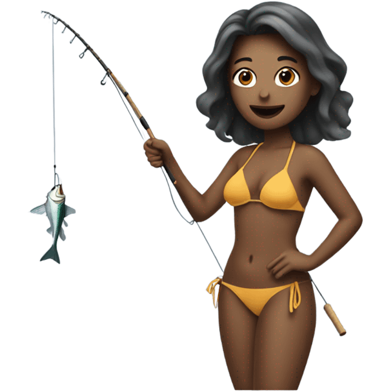 Bikini fishing  emoji