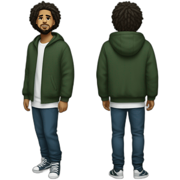 J Cole full body emoji