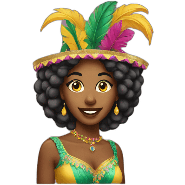 Brazilian woman carnival emoji