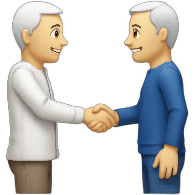 two european persons shake hands emoji