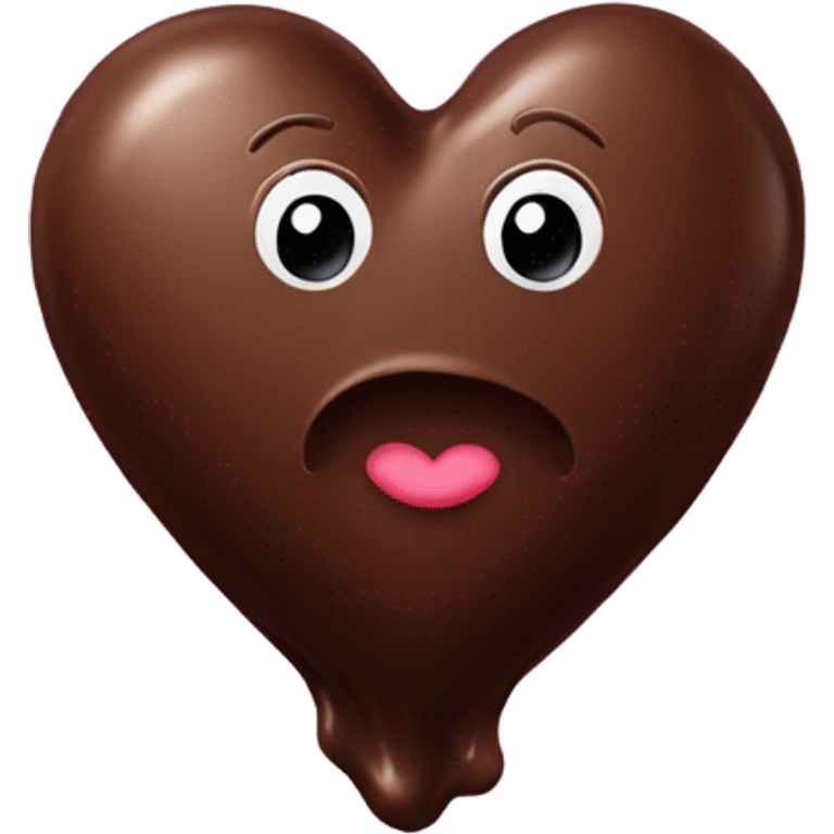 one heart shaped chocolate truffle emoji