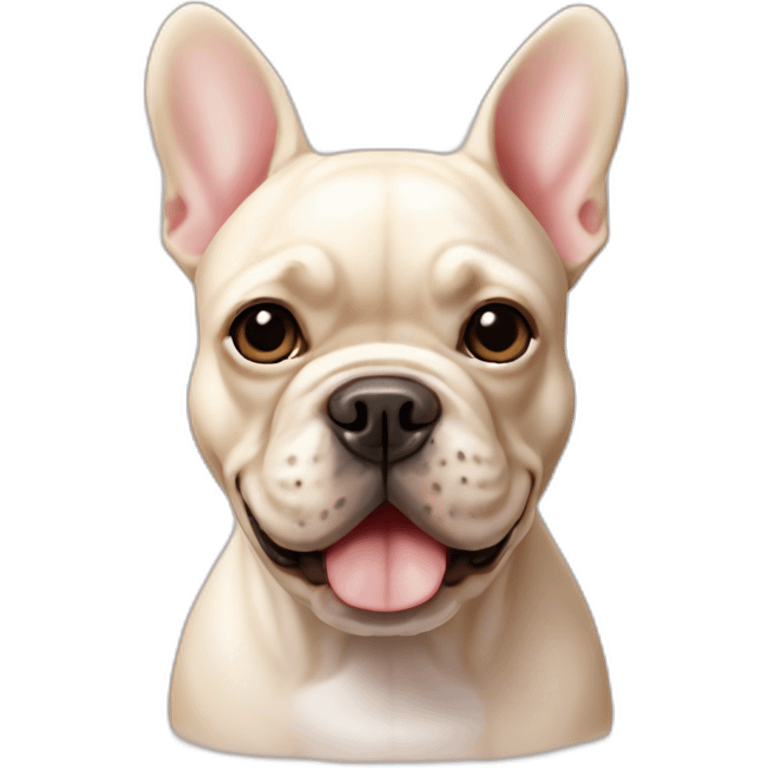 Cream French bulldog emoji