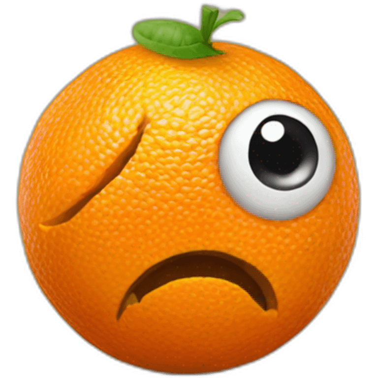 deformed orange emoji