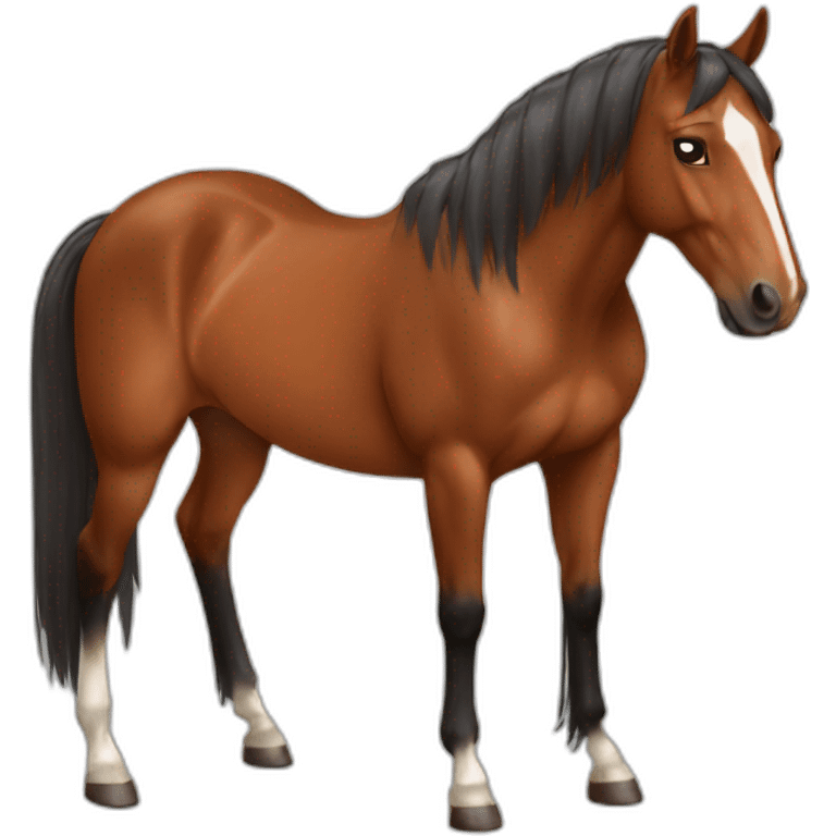 chestnut horse without list emoji