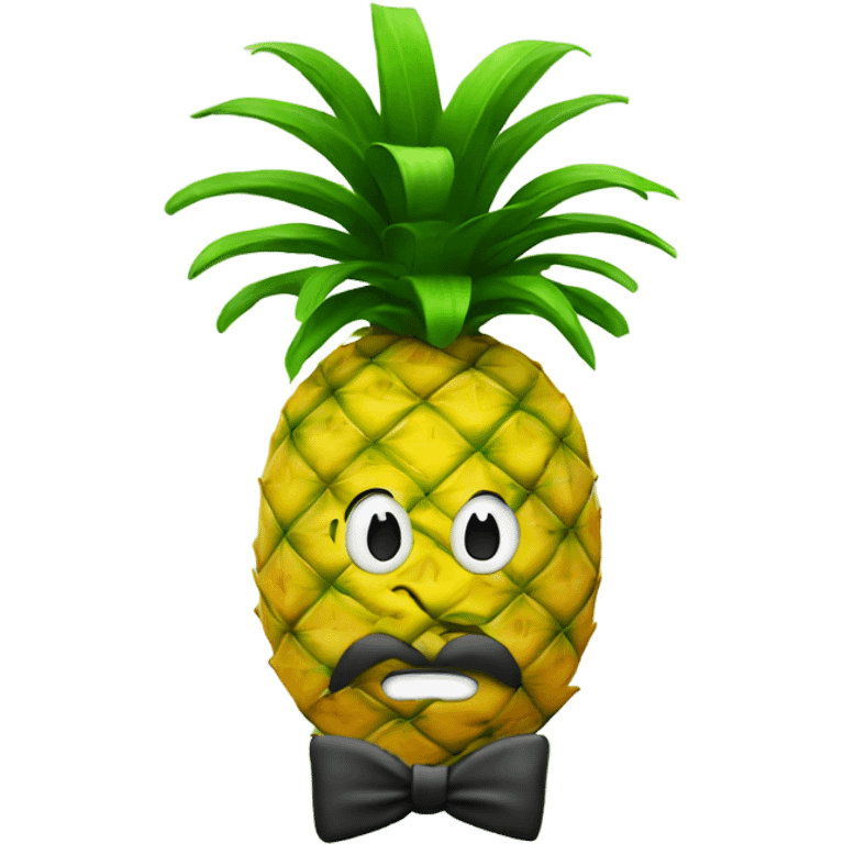 Pineapple with a top hat emoji