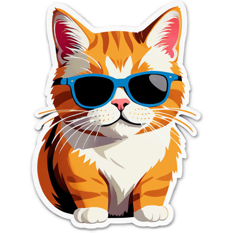 Cat with sunglasses emoji