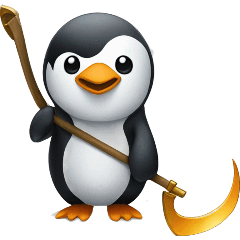 penguin with a scythe emoji