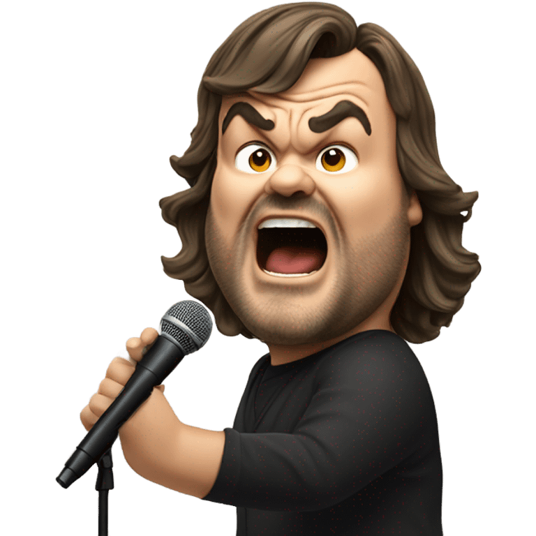 Jack black singing funny face emoji