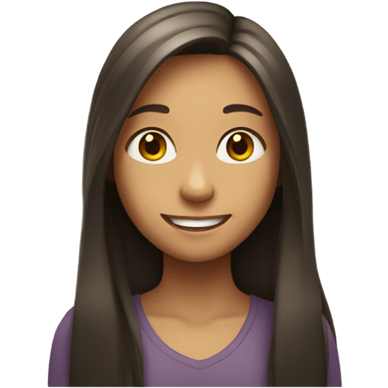 smiling girl with long hair emoji