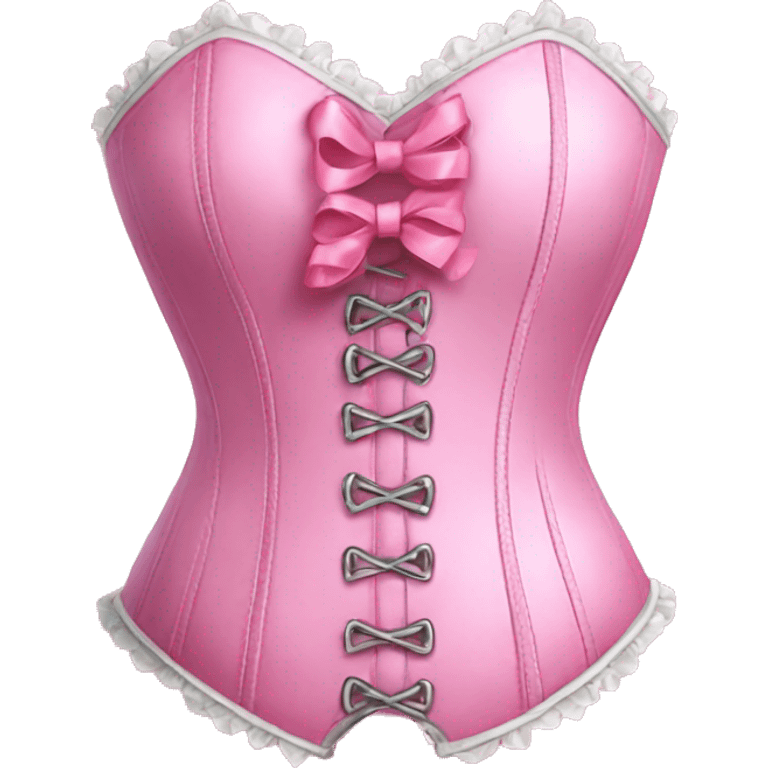 Pink corset with bows emoji