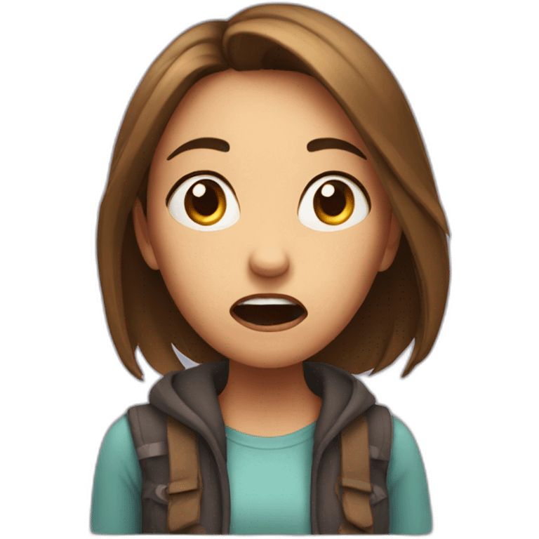 Girl scared emoji