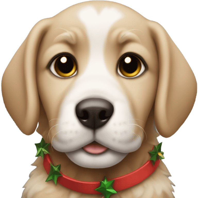 Christmas puppy emoji