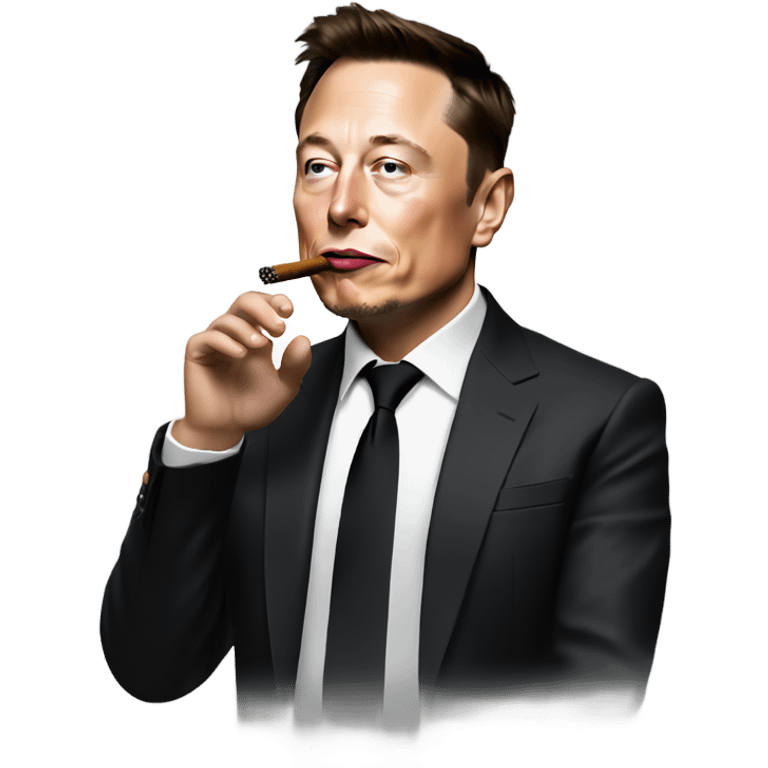 Elon musk smoking a cigar emoji