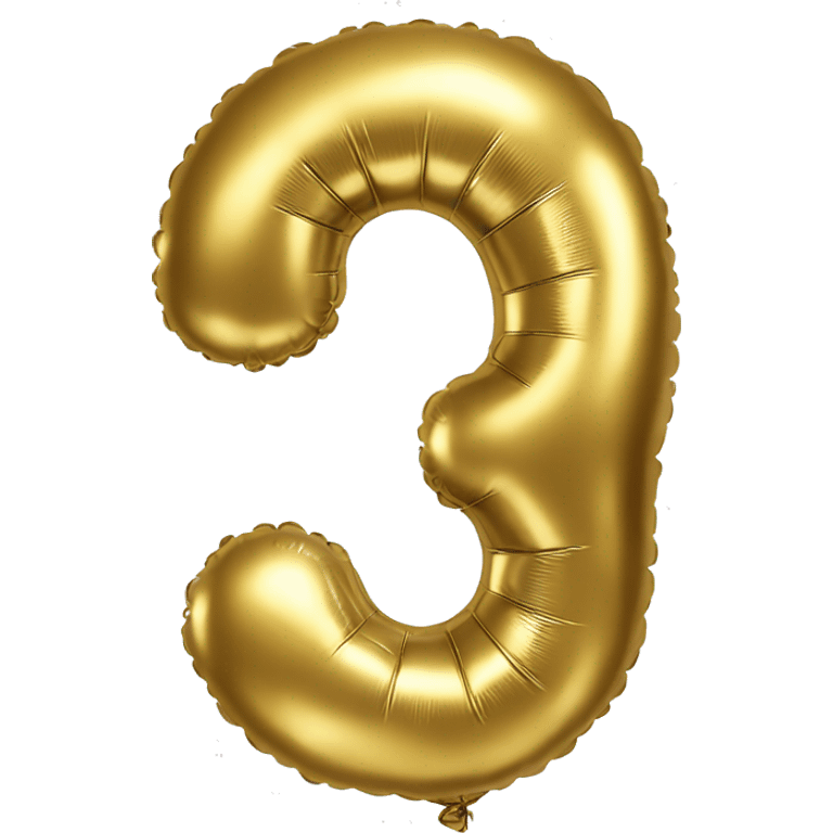 Gold-balloon-shape-number-5 emoji