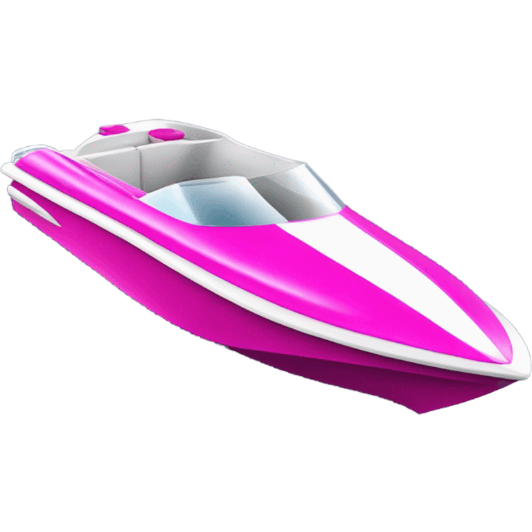 Hot pink speed boat emoji