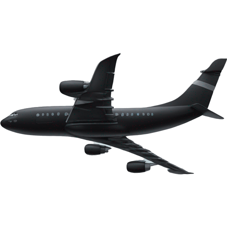 Black airplane emoji