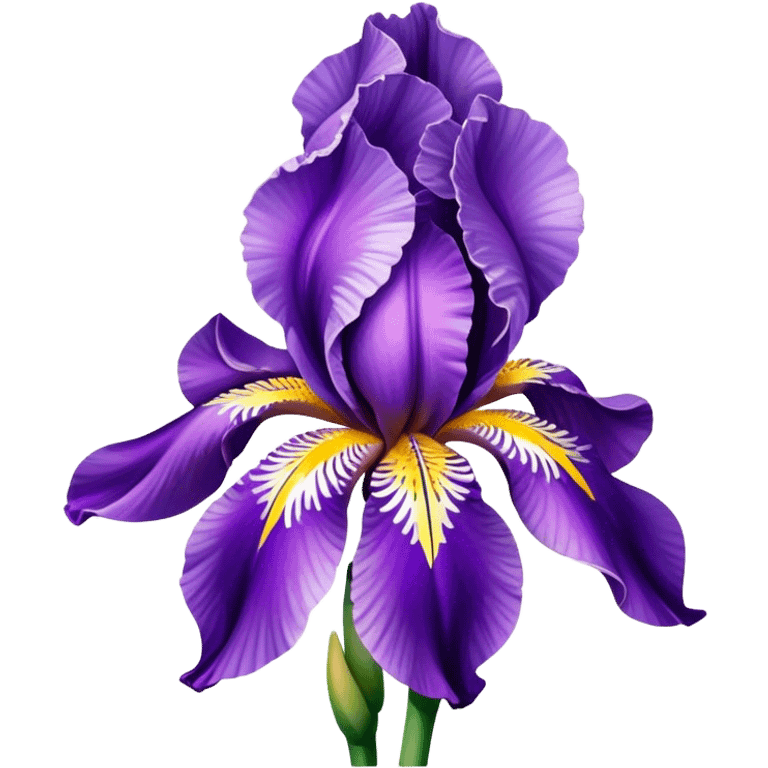 Shimmer iris flower emoji