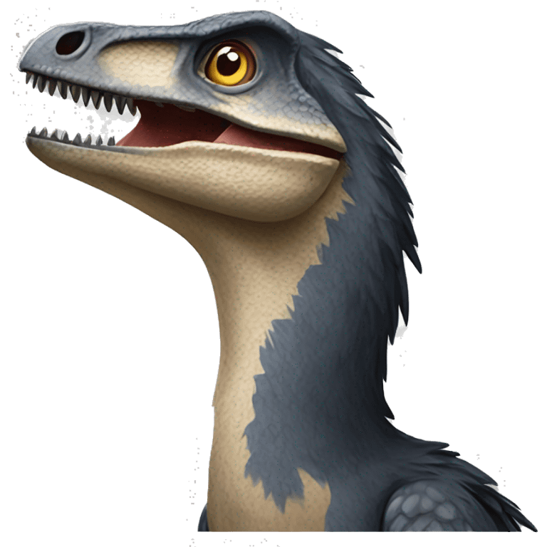 A deinonychus (a type of raptor) emoji