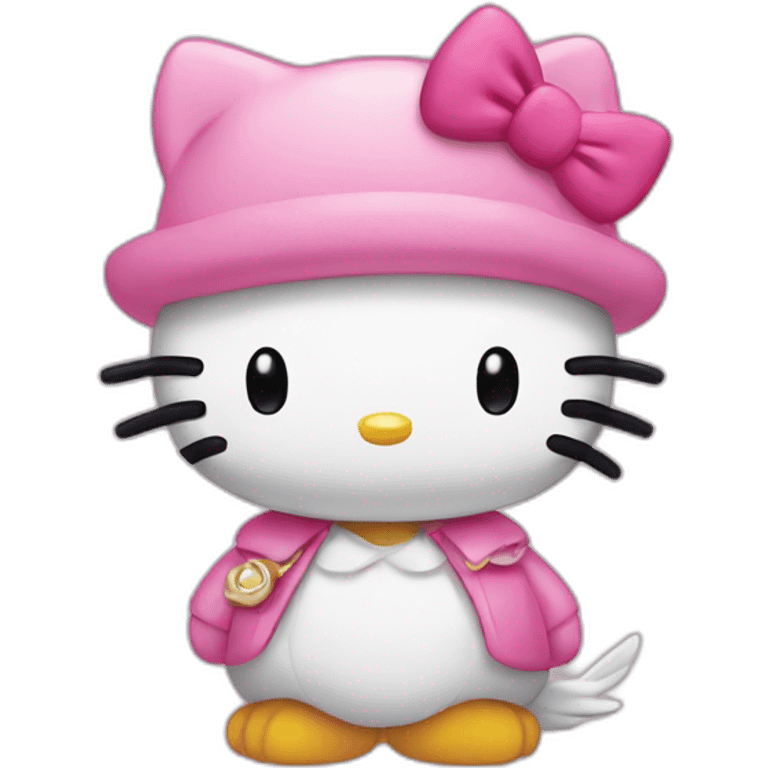 Hello kitty en canard emoji