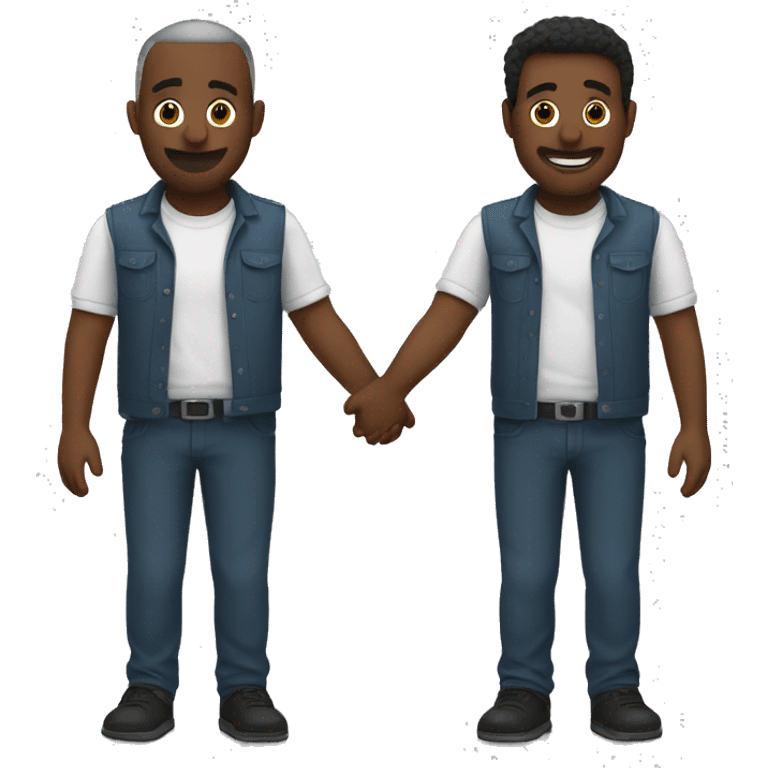 2 men holding hands  emoji