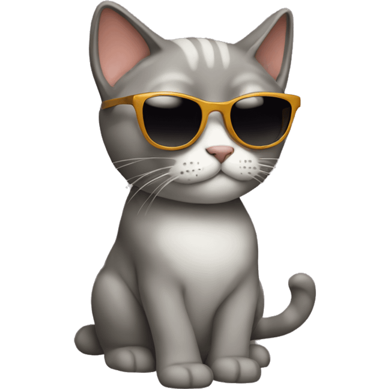 Cat with sunglasses emoji