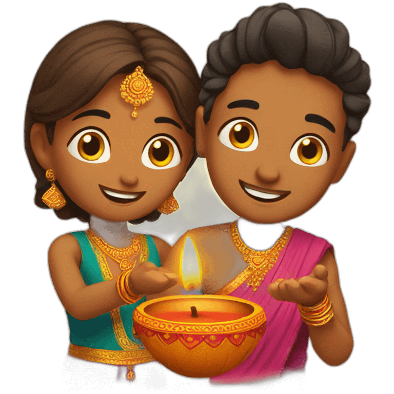 Diwali with love emoji