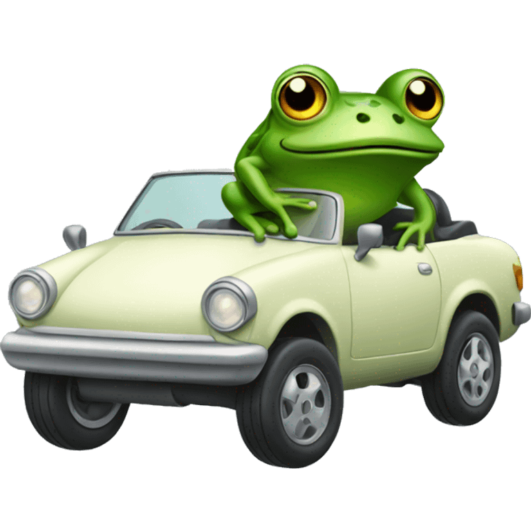 Frog car emoji