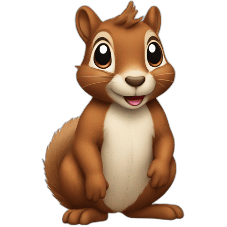 a squirrel in christmas emoji