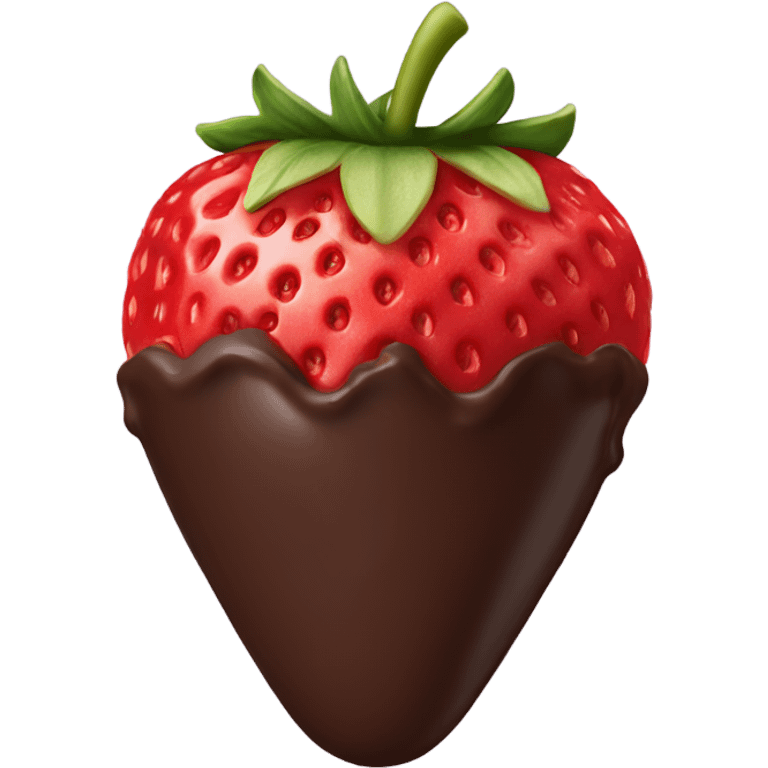 Chocolate dipped strawberry  emoji