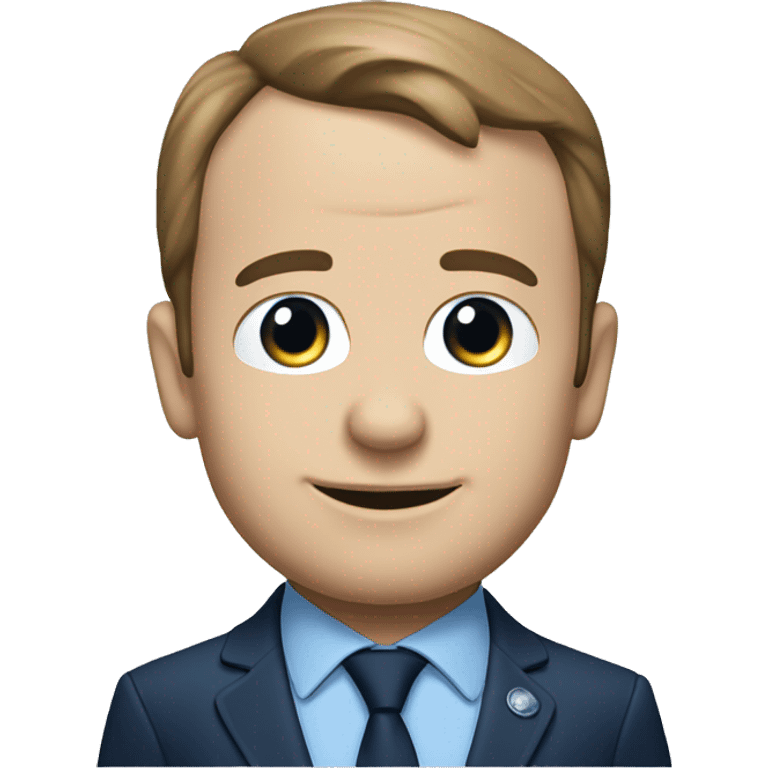 Macron, en bleu de Travail emoji