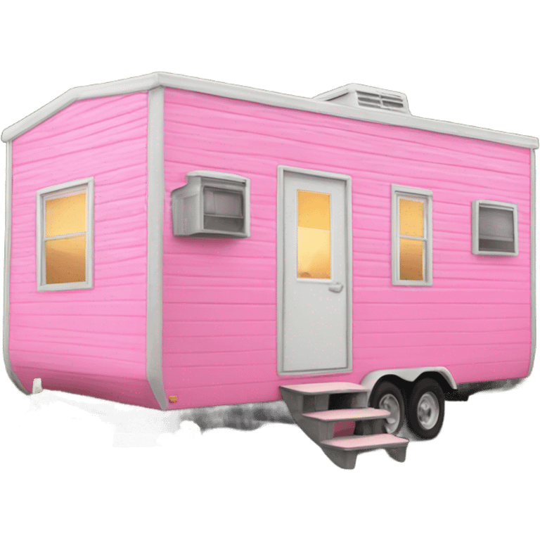 Pink trailer home emoji