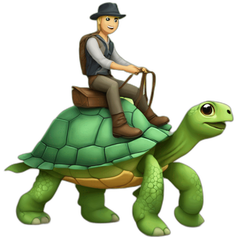 Une tortue sur un cheval emoji