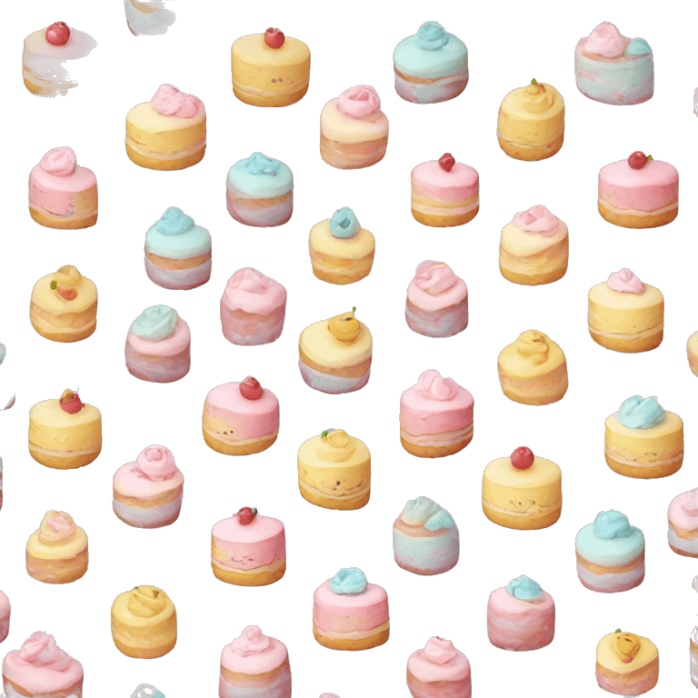 Cute pastel cake emoji