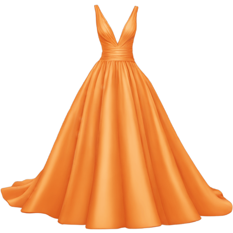 orange wedding dress with deep V emoji