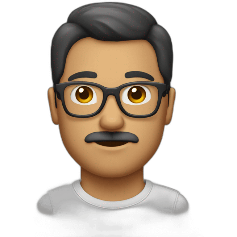 Anestesiologo hombre con lentes, no bigote, pelo corto piel trigueña  emoji