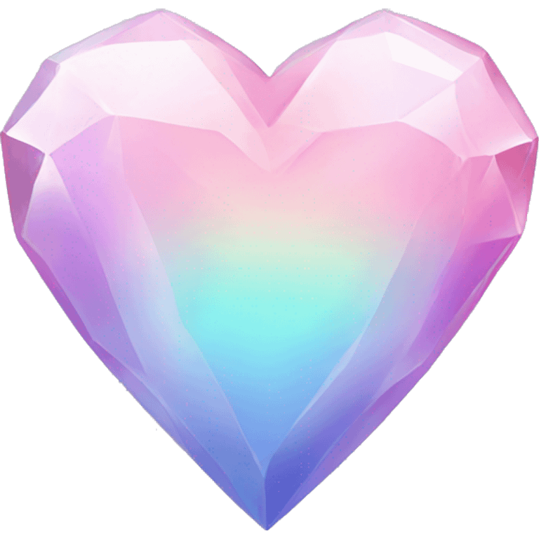 Pastel gradient heart crystal  emoji