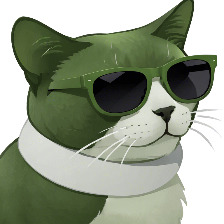 Cat with sunglasses emoji