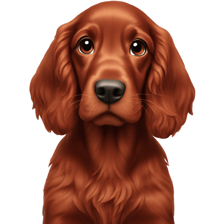 Two red setter puppies  emoji